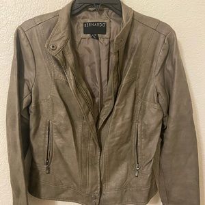 Bernardo Gray Leather jacket